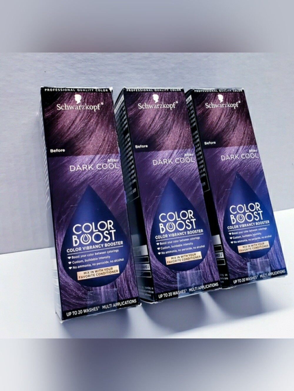 Schwarzkopf DARK COOL Color Boost Vibrancy Booster Up To 20 Washes (3 pcs)
